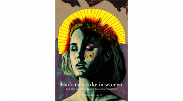 Coverafbeelding (kleur) proefschrift hacking stroke in women