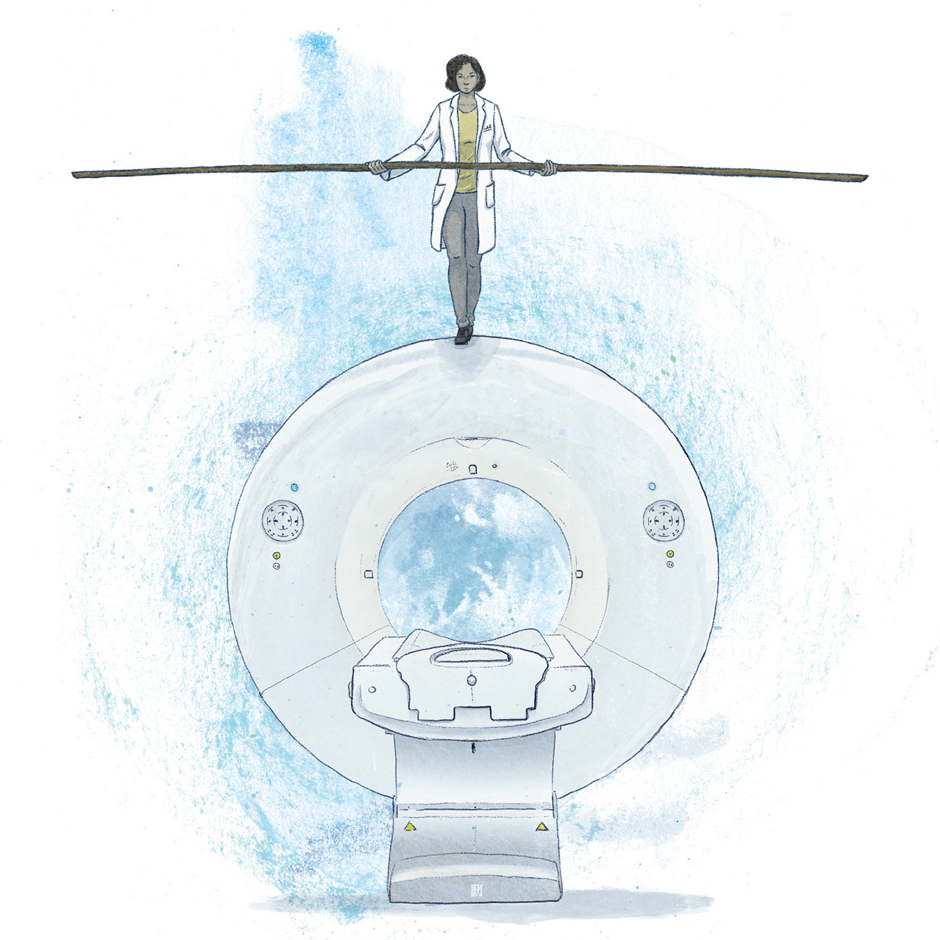 Symbolische illustratie (kleur) 'Bij welk trauma is een CT-scan echt noodzakelijk?'